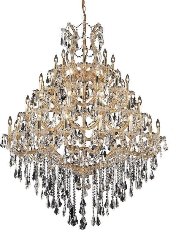 Elegant Lighting Maria Theresa Chandelier 49 Bulbs Gold Finish (1 of 1)
