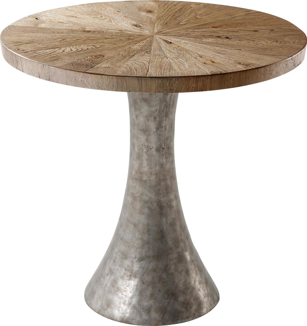 Theodore Alexander Arden Echo Oak Circular Accent Table: Theodore Alexander Arden Echo Oak Circular Accent Table Introducing the Arden Echo Oak Accent Table, a stunning piece designed to complement any decor with its antique or vintage style. Crafted with a