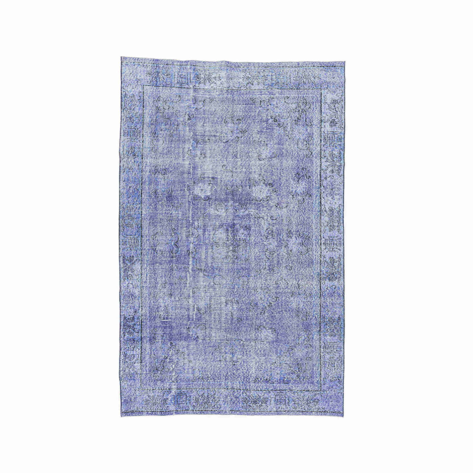 Authentic Vintage Handmade Wool on Cotton Carpet 66.1 x 105.1: Authentic Vintage Handmade Wool on Cotton Carpet 66.1 x 105.1 This authentic handmade vintage carpet is crafted from a combination of wool and cotton, showcasing intricate double knot weaving techniqu