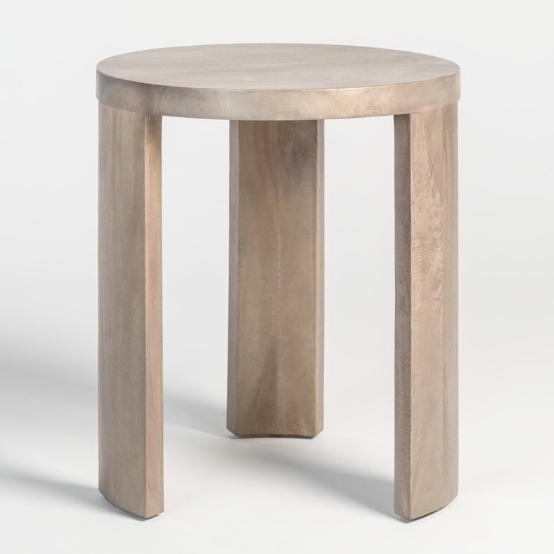 Connor Mango Wood Table with Misted Ash Finish by Alder Tweed: Connor Mango Wood Table with Misted Ash Finish by Alder Tweed This Elegant Connor Mango Wood Table features a stunning misted ash stain with a lacquer top coat, perfect for enhancing your home decor. 