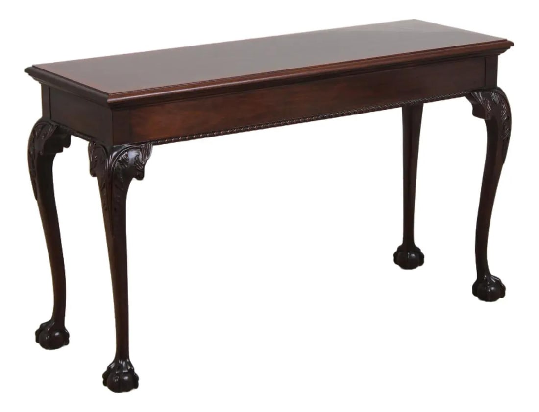 48w x 16.5d x 28.5h Stickley mahogany hall table with inlay (1 of 10)