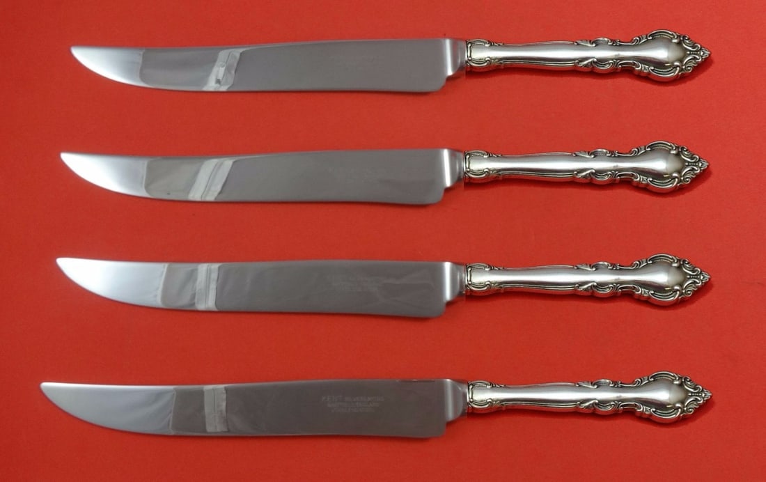 4 piece Lunt Malvern sterling silver steak knives custom 9.5 inch (1 of 1)