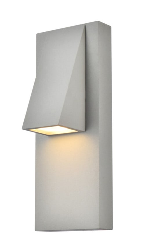 Living District Raine Silver Outdoor Wall Sconce 13 inch LED (1 of 5)