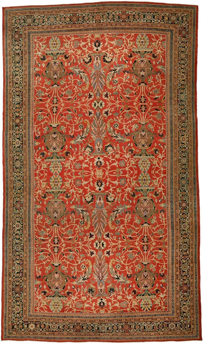 12' 1" x 20' 6" Oversize Persian Sultanabad Mahal Carpet (1 of 7)