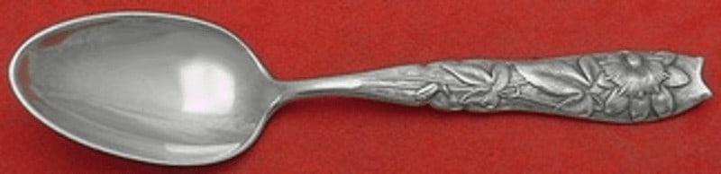 Sterling Silver Flora Pattern Teaspoon by Shiebler with Passion Flower 5 5/8" (1 of 1)