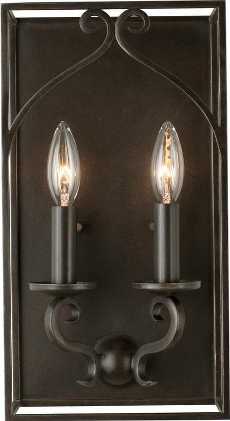 Kalco Somers 2-Light Heirloom Bronze Steel Sconce Farmhouse Style (1 of 1)