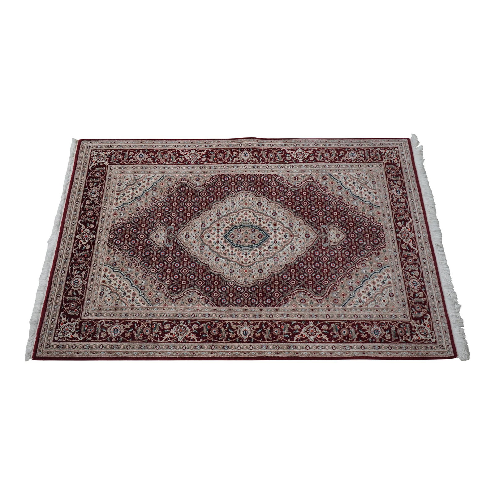 Vintage 1970s Hand Woven Wool Oriental Area Rug Red 48 x 77: Vintage 1970s Hand Woven Wool Oriental Area Rug Red 48 x 77 This exquisite 1970s Wool Oriental Area Rug measures 48 x 77 inches and features a rich red color. Hand woven with quality construction, it 