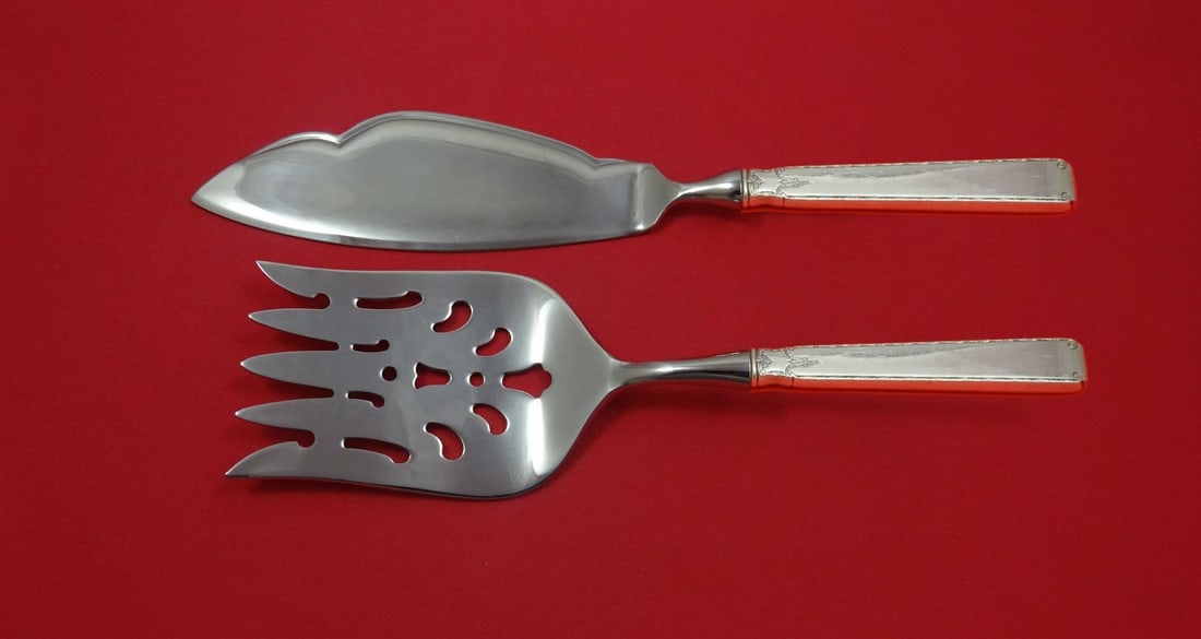 Towle Old Lace Sterling Silver Fish Serving Set 2 Piece Custom Made (1 of 1)