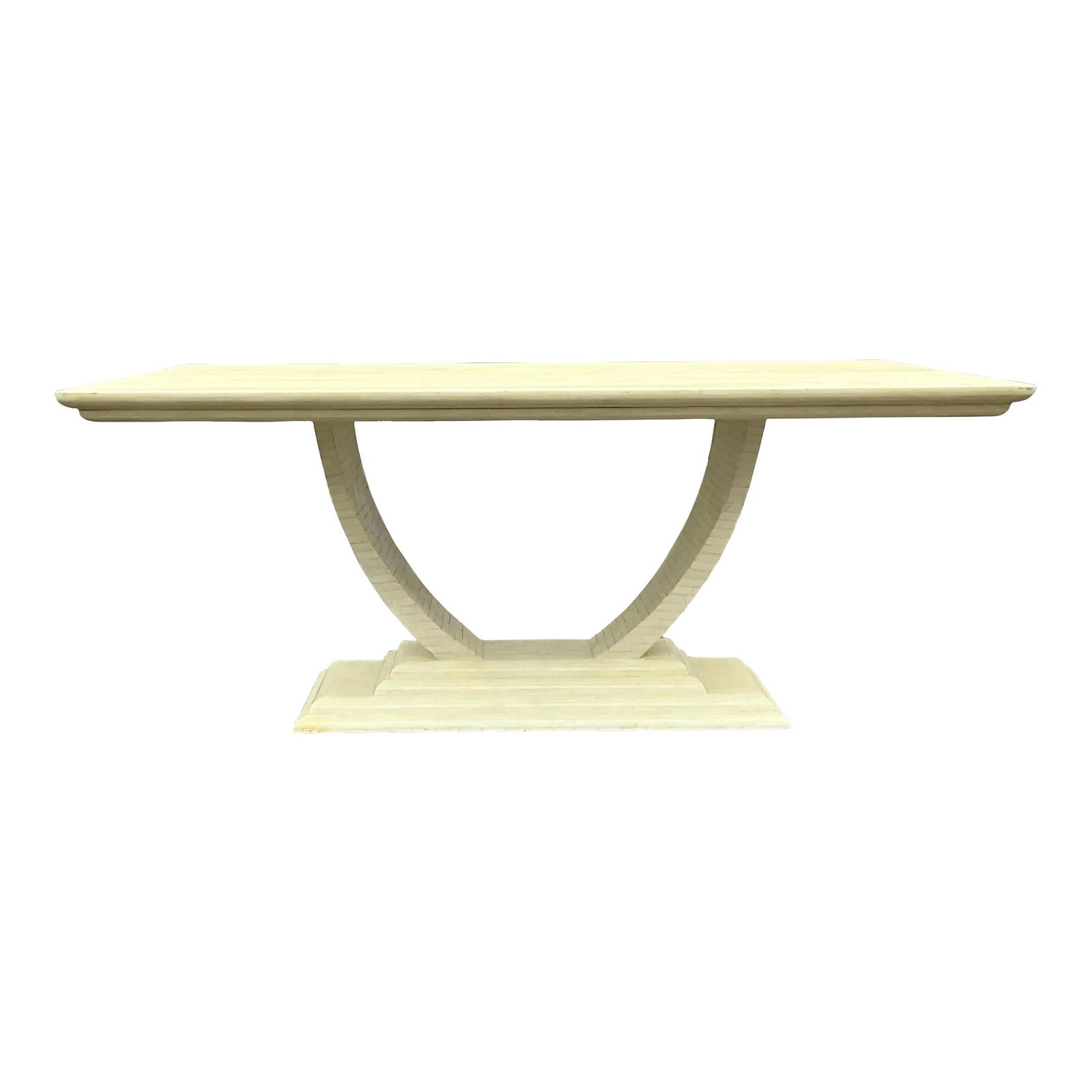 Vintage Art Deco Jimeco Dining Table with Tessellated Bone Finish (1 of 10)