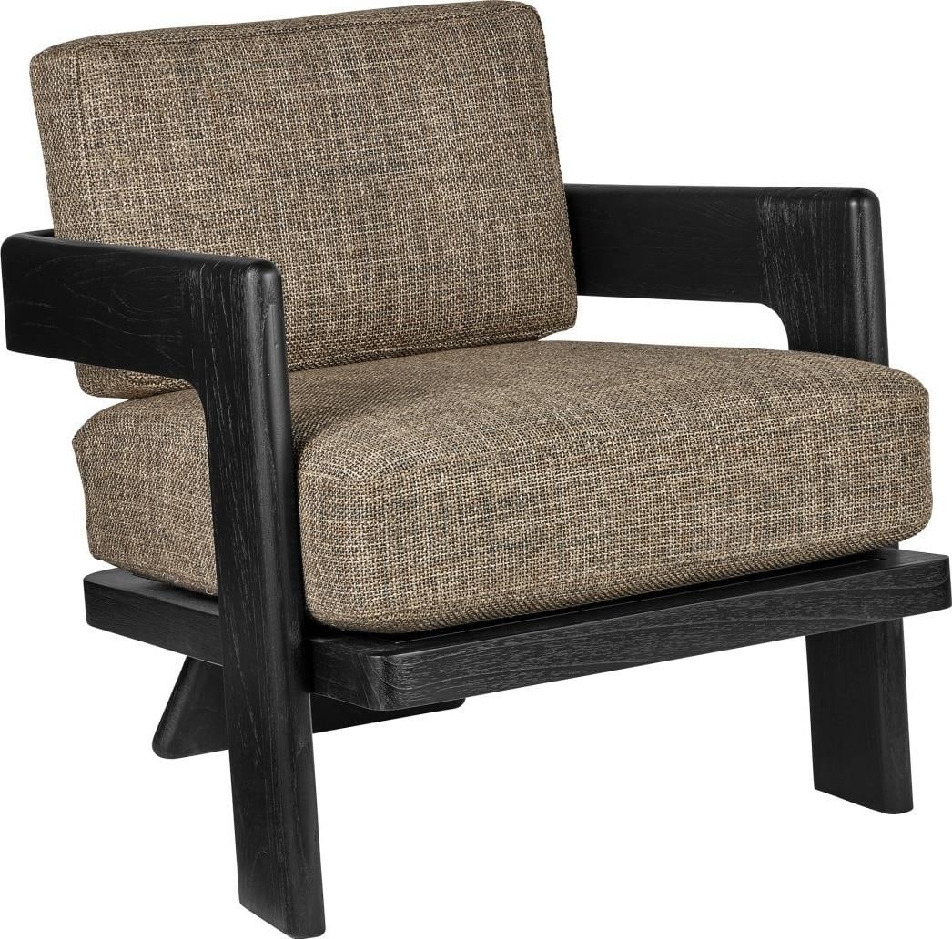 Currey Theo Lounge Chair Caviar Black Solid Mindi Wood (1 of 6)