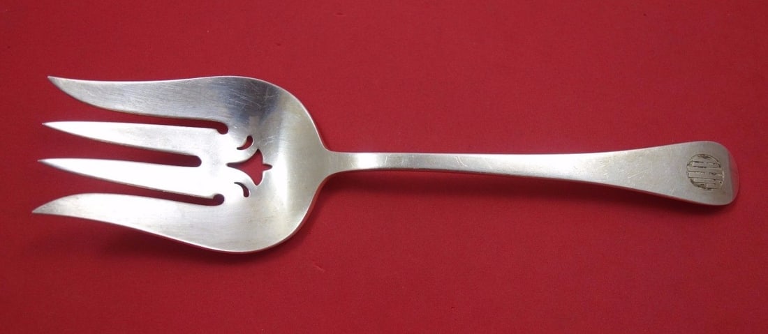 Hannah Hull Tuttle Sterling Silver 4-Tine Salad Serving Fork 8 3/4" (1 of 1)