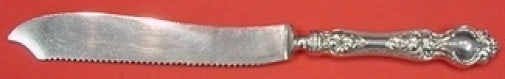Wallace Violet Sterling Silver Cake Saw with Serrated Blade 10 1/4" (1 of 1)