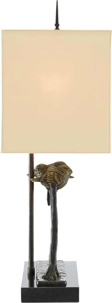 Currey Sparrow Brass Table Lamp 24.75 Tall Neo-Classical Revival (1 of 5)