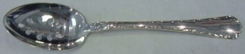 Towle Petit Point Sterling Silver Pierced Serving Spoon 9-Hole 8.5 Inch (1 of 2)