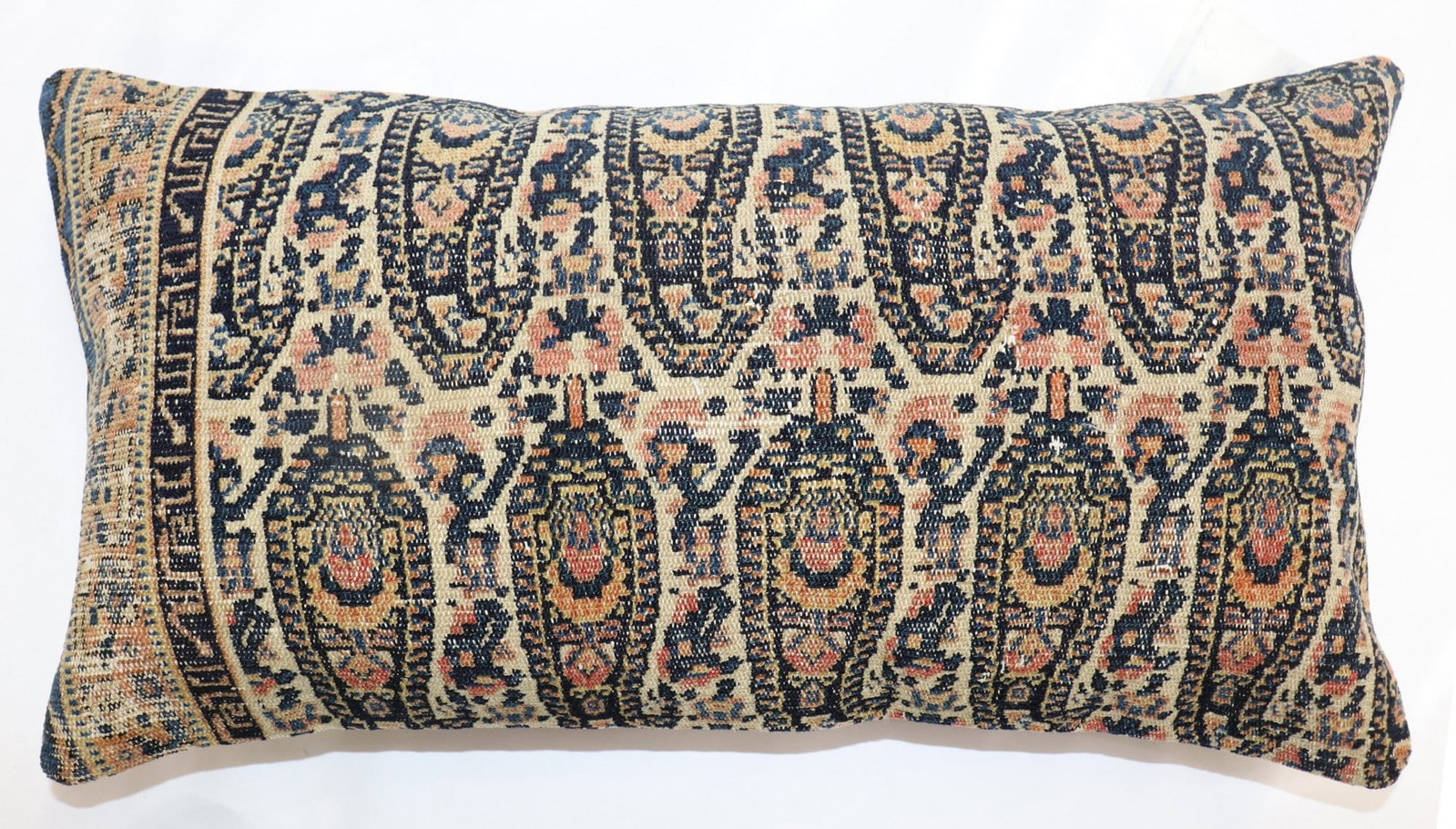 Antique Persian Senneh Rug Pillow 1' x 2' (1 of 2)