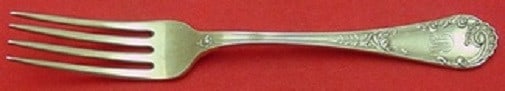 Dominick & Haff Louis XIV Old Style Sterling Fork 7": Dominick & Haff Louis XIV Old Style Sterling Fork 7" Sterling silver regular fork in the Louis XIV Old Style pattern by Dominick & Haff. This pre-owned piece is not monogrammed and is in excellent con