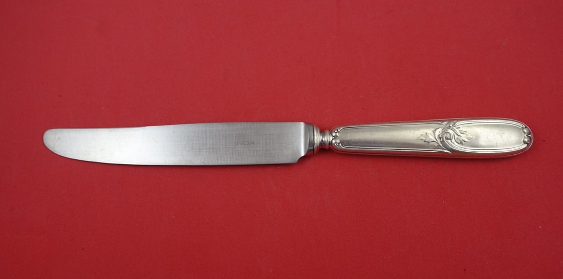 Buccellati Saya Sterling Silver Dinner Knife 10 1/8 Inch Italy: Buccellati Saya Sterling Silver Dinner Knife 10 1/8 Inch Italy This elegant dinner knife from the Saya pattern by Buccellati showcases exquisite craftsmanship in sterling silver. The hollow handle is 