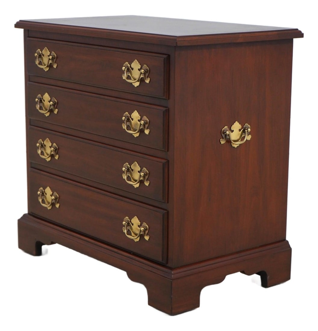 Henkel Harris cherry wood nightstand 4 drawer occasional chest (1 of 10)