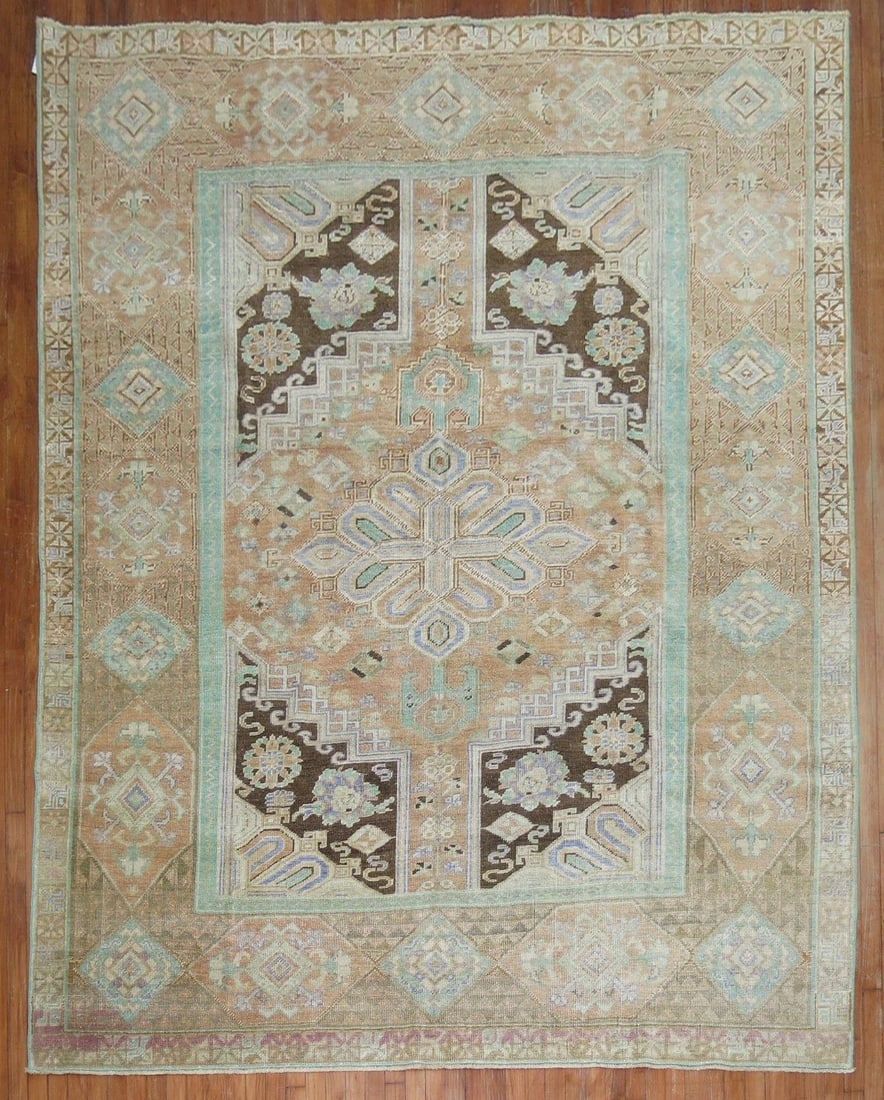 7' 10" x 9' 9" Mid 20th Century Anatolian Room Rug: 7' 10" x 9' 9" Mid 20th Century Anatolian Room Rug Vintage Anatolian Turkish room-size rug from the mid-20th century. This pre-owned rug features an intricate patterned design consistent with Anatolia