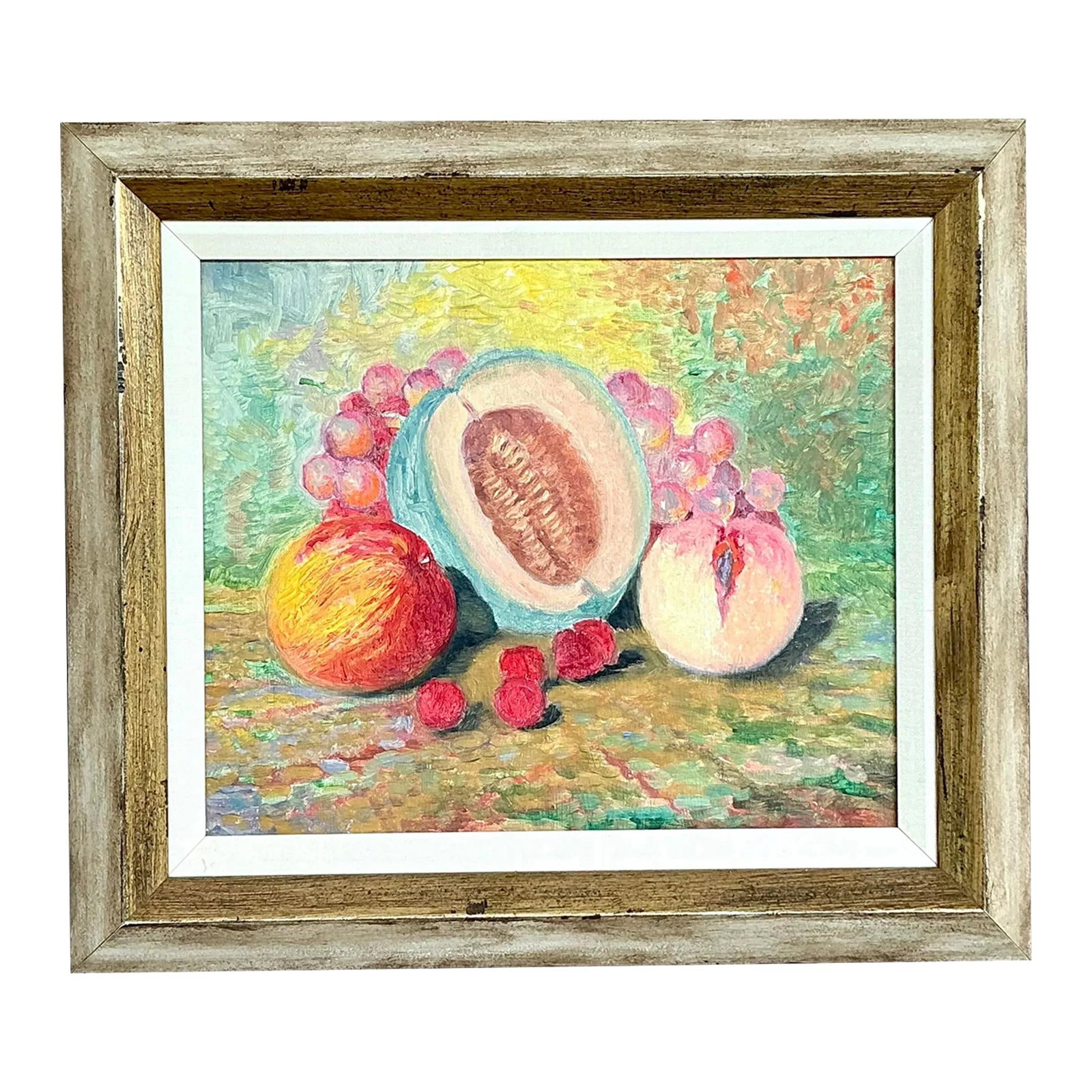 Vintage Boho Still Life Oil Painting on Canvas 16.25 x 14.25: Vintage Boho Still Life Oil Painting on Canvas 16.25 x 14.25 Enhance your decor with this Vintage Boho Original Still Life Oil Painting on Canvas. This artwork exemplifies timeless artistry, showcasin