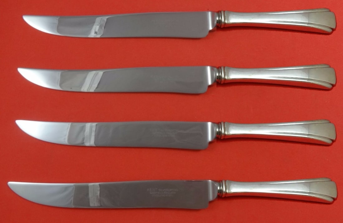Richard Dimes Debutante Sterling Silver Texas Sized Steak Knife Set 4-Piece (1 of 1)