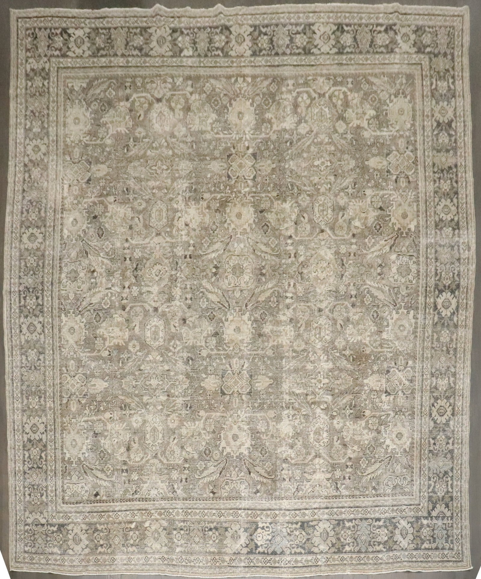 11' x 13' 1" Square Persian Mahal Room Size Rug Brown Gray (1 of 7)