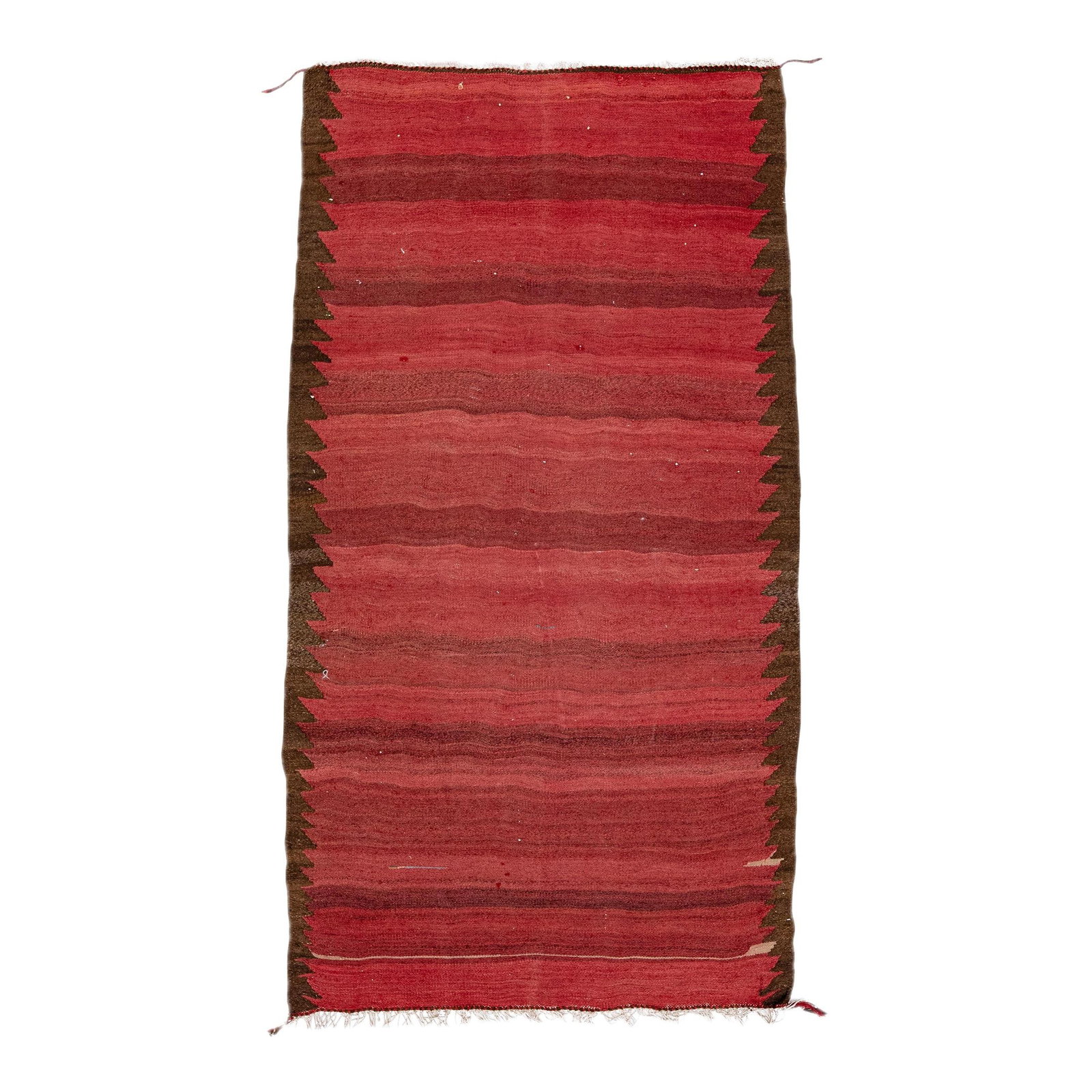 Vintage Turkish Kilim Wool Rug Red Geometric Design 2'7 x 8'11: Vintage Turkish Kilim Wool Rug Red Geometric Design 2'7 x 8'11 Enhance your space with this stunning vintage Turkish Kilim rug, meticulously hand-knotted from solid wool. Featuring a vibrant red field