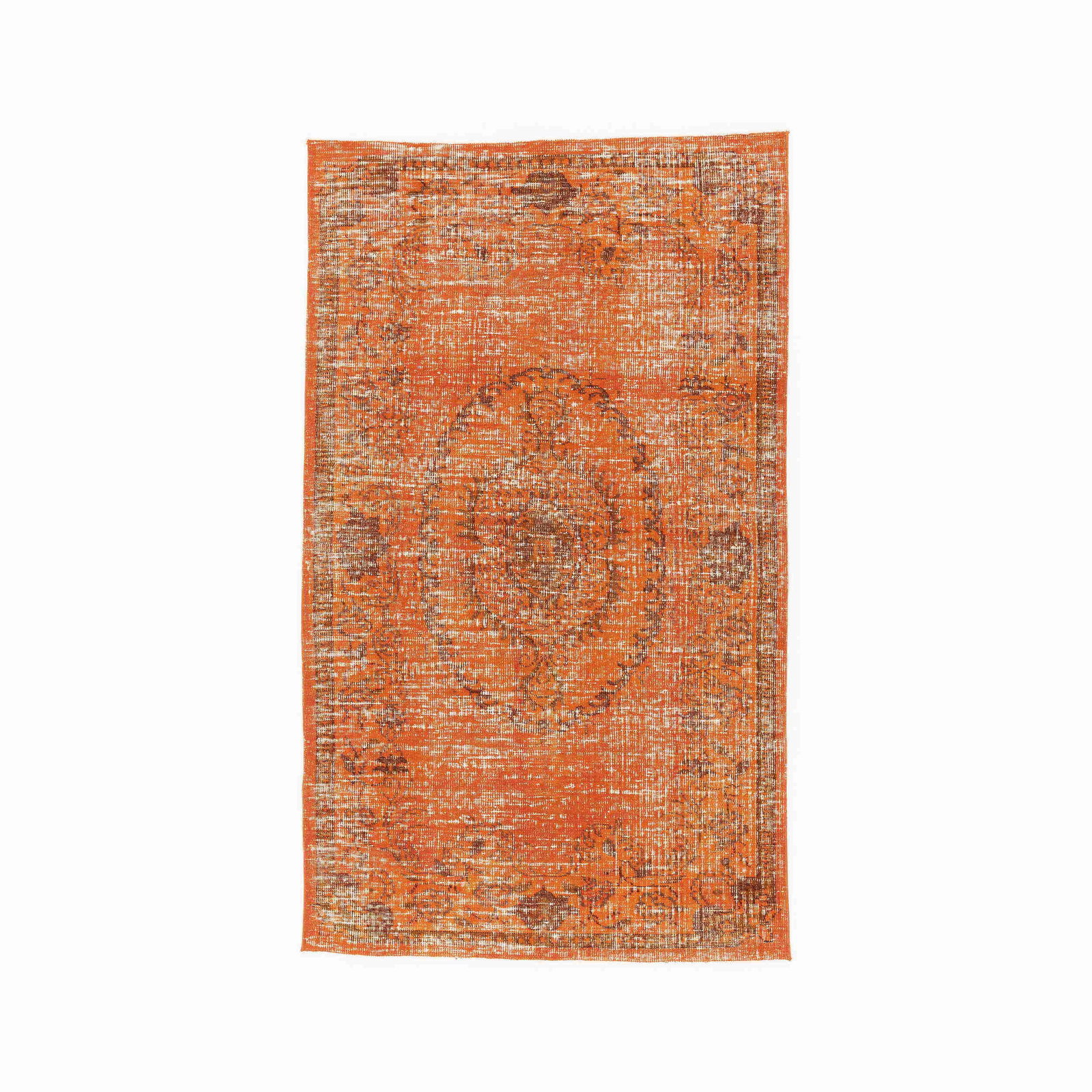 Handmade Vintage Wool on Cotton Carpet 57.9 x 97.6 Inches: Handmade Vintage Wool on Cotton Carpet 57.9 x 97.6 Inches This authentic handmade vintage carpet showcases exquisite craftsmanship, featuring a durable construction of wool on cotton. The intricate de