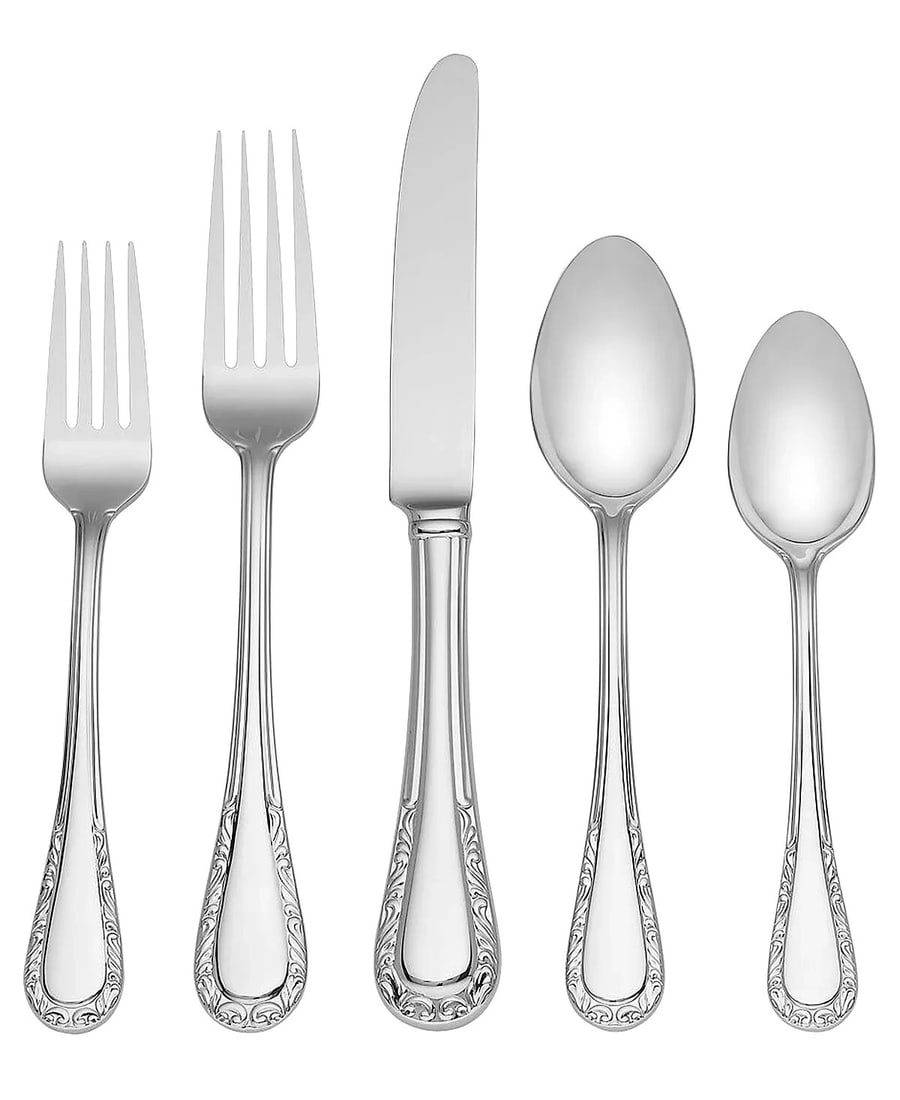 Lenox Venetian Lace 20-Piece Stainless Steel Flatware Set Dishwasher Safe (1 of 1)