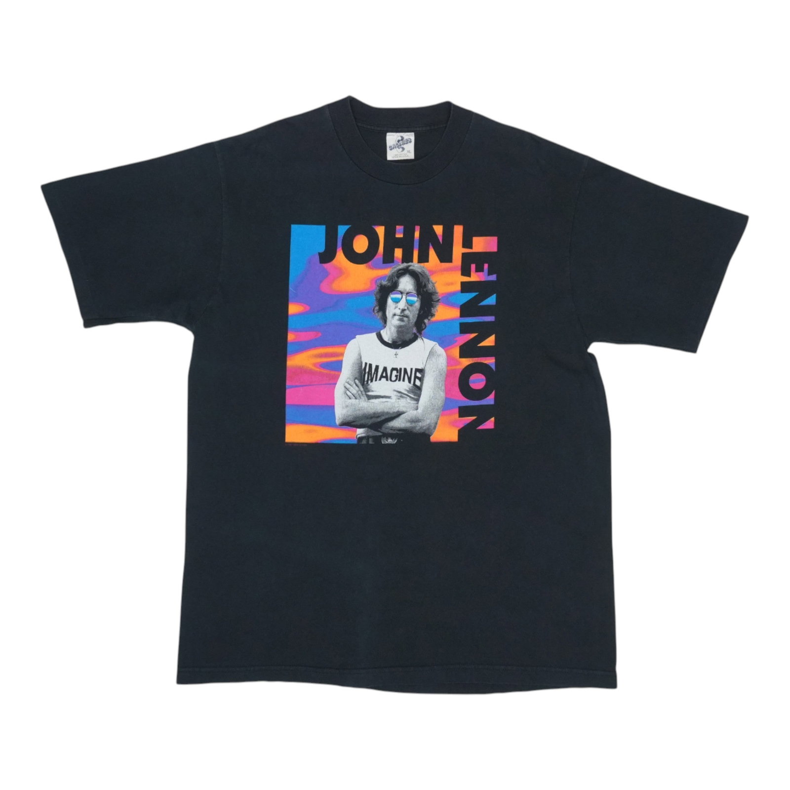 Vintage 1997 John Lennon Imagine Black Cotton T Shirt XL (1 of 4)