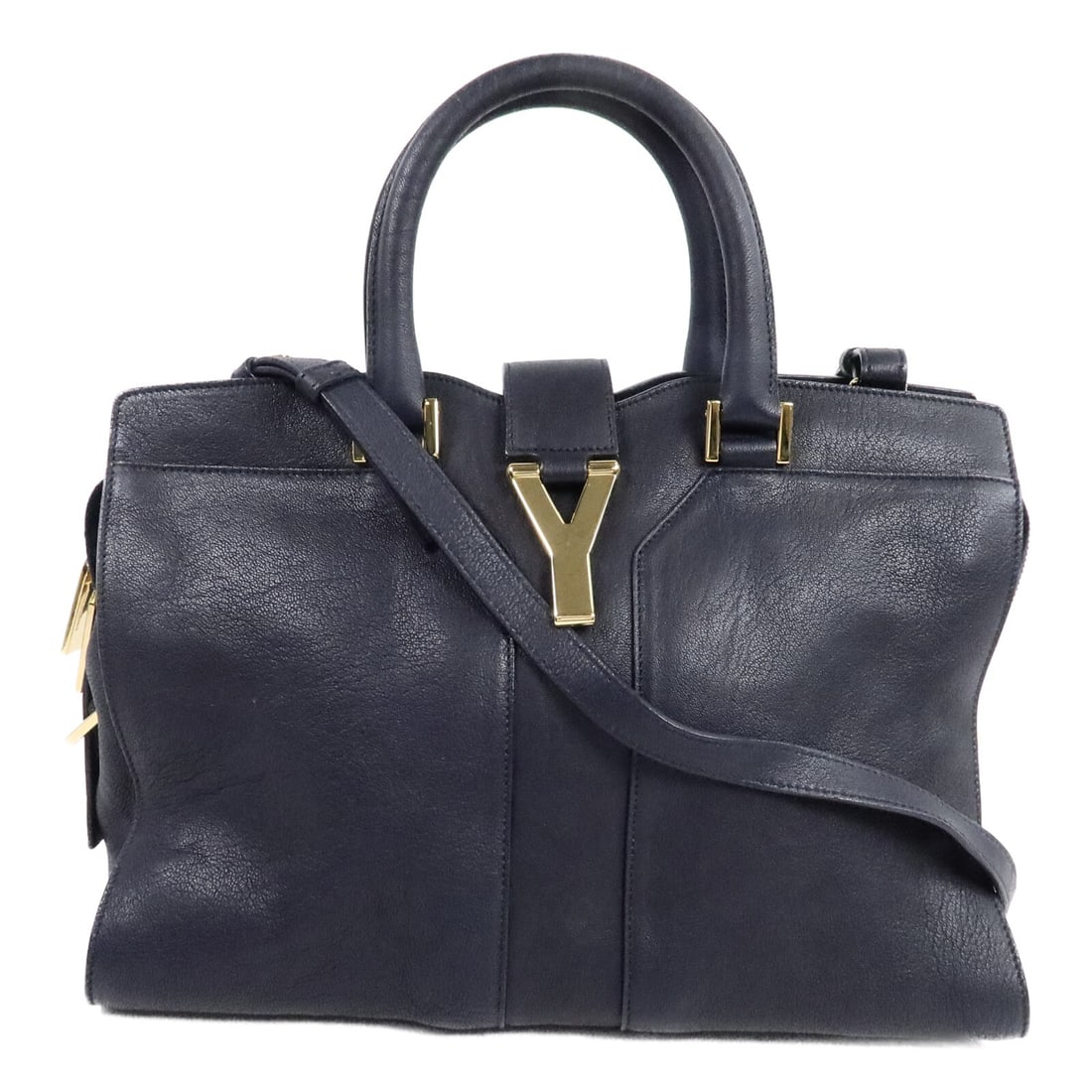 YVES SAINT LAURENT Cabas Chyc Blue Calfskin 2way Shoulder Bag GNR370699Y: YVES SAINT LAURENT Cabas Chyc Blue Calfskin 2way Shoulder Bag GNR370699Y YVES SAINT LAURENT Cabas Chyc 2-way shoulder bag in blue calfskin leather. This women's bag includes a top handle and a detacha