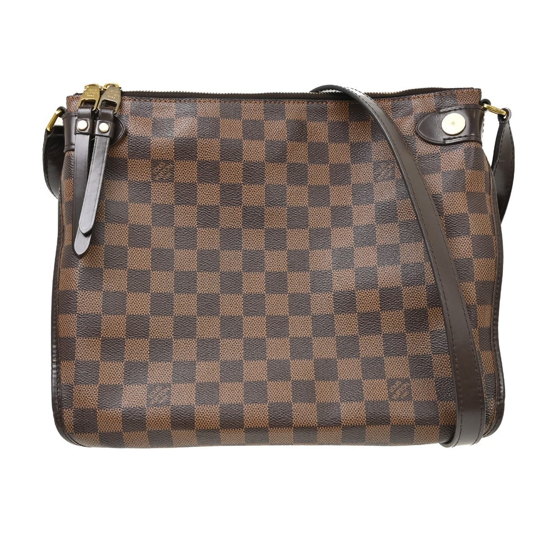 Louis Vuitton Duomo Damier Canvas Shoulder Bag N41425 Brown: Louis Vuitton Duomo Damier Canvas Shoulder Bag N41425 Brown Louis Vuitton Damier Duomo Shoulder Bag in brown Damier canvas and leather, made in France. It features a zipper closure, double handles, an