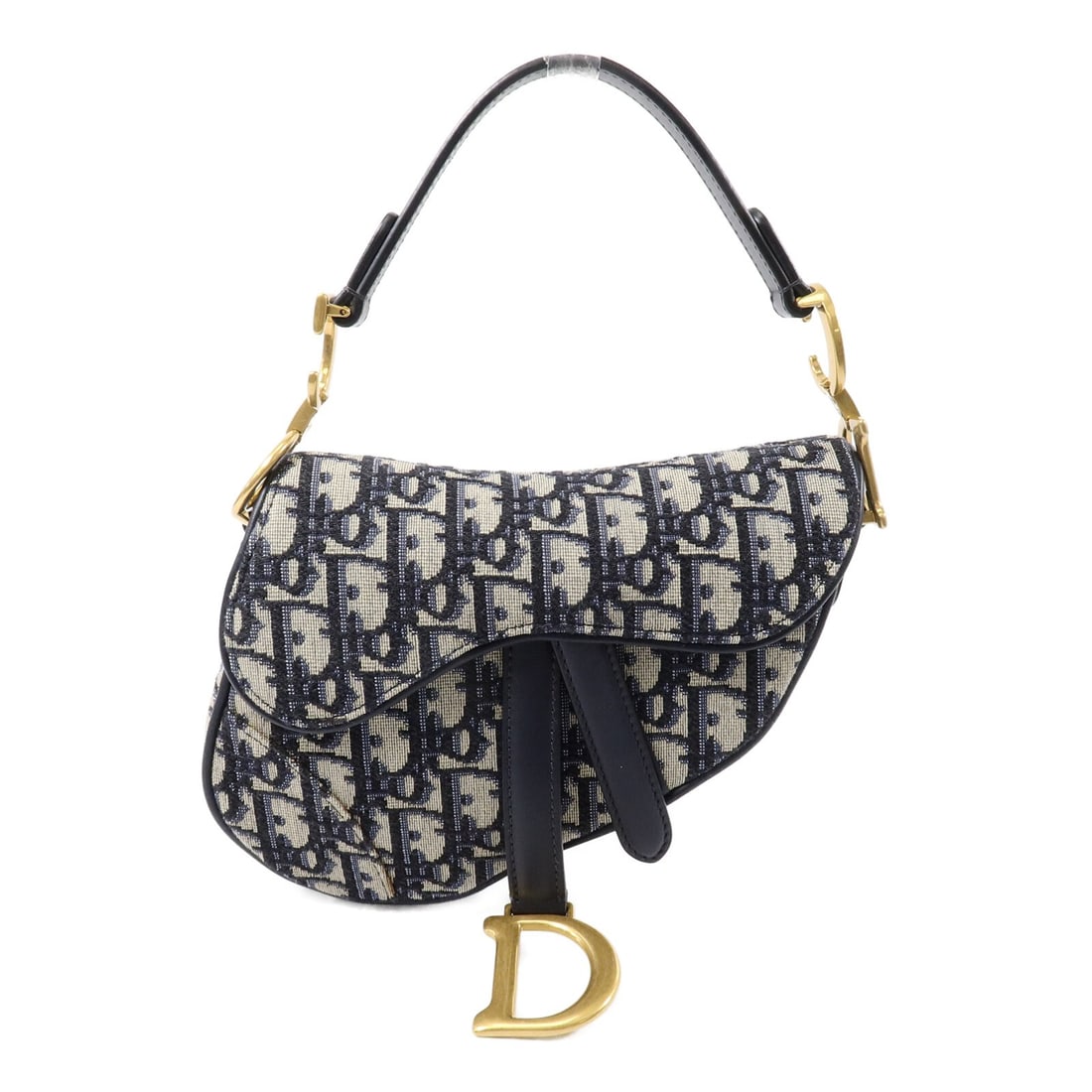 Dior M0447CTZQ Saddle Mini Handbag Blue Canvas CD GHW: Dior M0447CTZQ Saddle Mini Handbag Blue Canvas CD GHW Christian Dior Saddle Mini handbag in blue canvas with CD GHW detailing. This women's handbag features a magnetic pocket and one exterior open poc