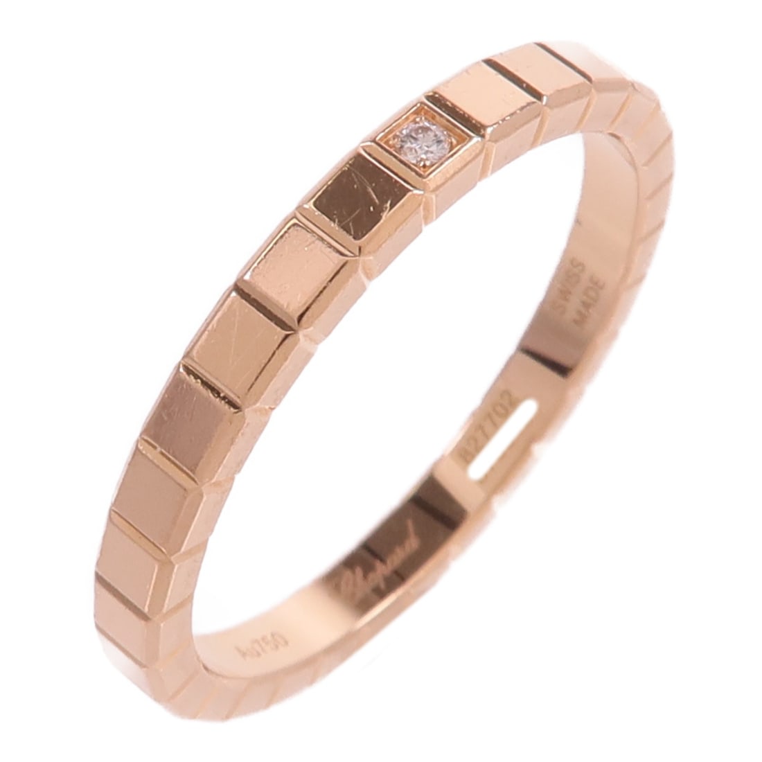 Chopard Ice Cube 827702-5234 Diamond Ring 18K Pink Gold Size 8.5 (1 of 9)