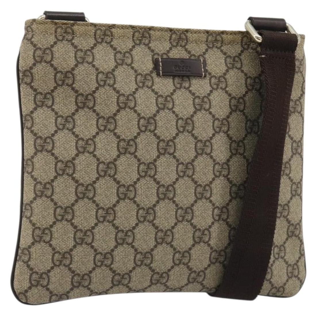 Gucci 201538 GG Supreme PVC Leather Shoulder Bag Beige Gold: Gucci 201538 GG Supreme PVC Leather Shoulder Bag Beige Gold Gucci shoulder bag in beige and gold, made from PVC leather and GG canvas. This women's bag was manufactured in Italy and is identified by p