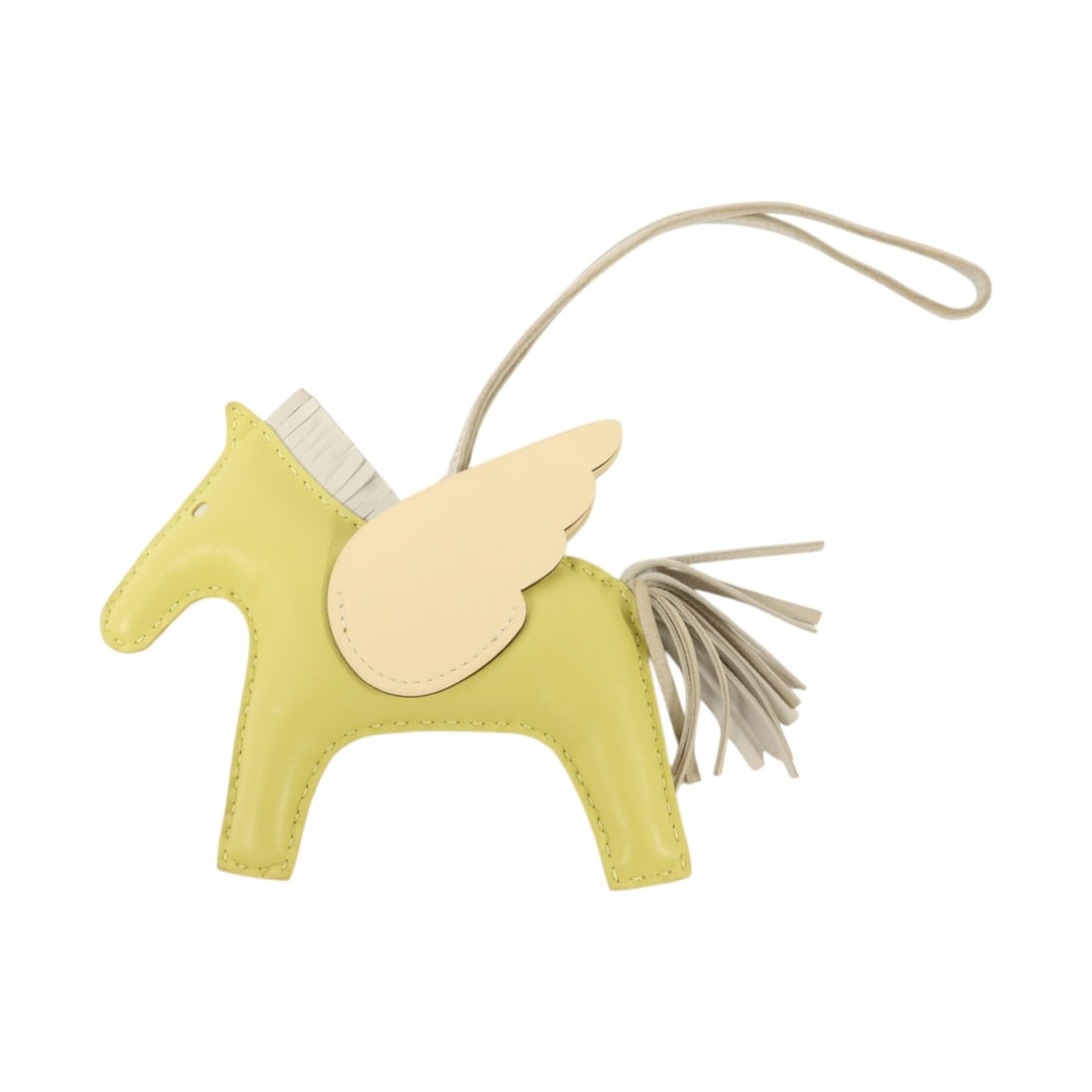 Hermes Rodeo Pegase MM bag charm Milo and Swift leather Nata Jaune Bourgeon (1 of 13)
