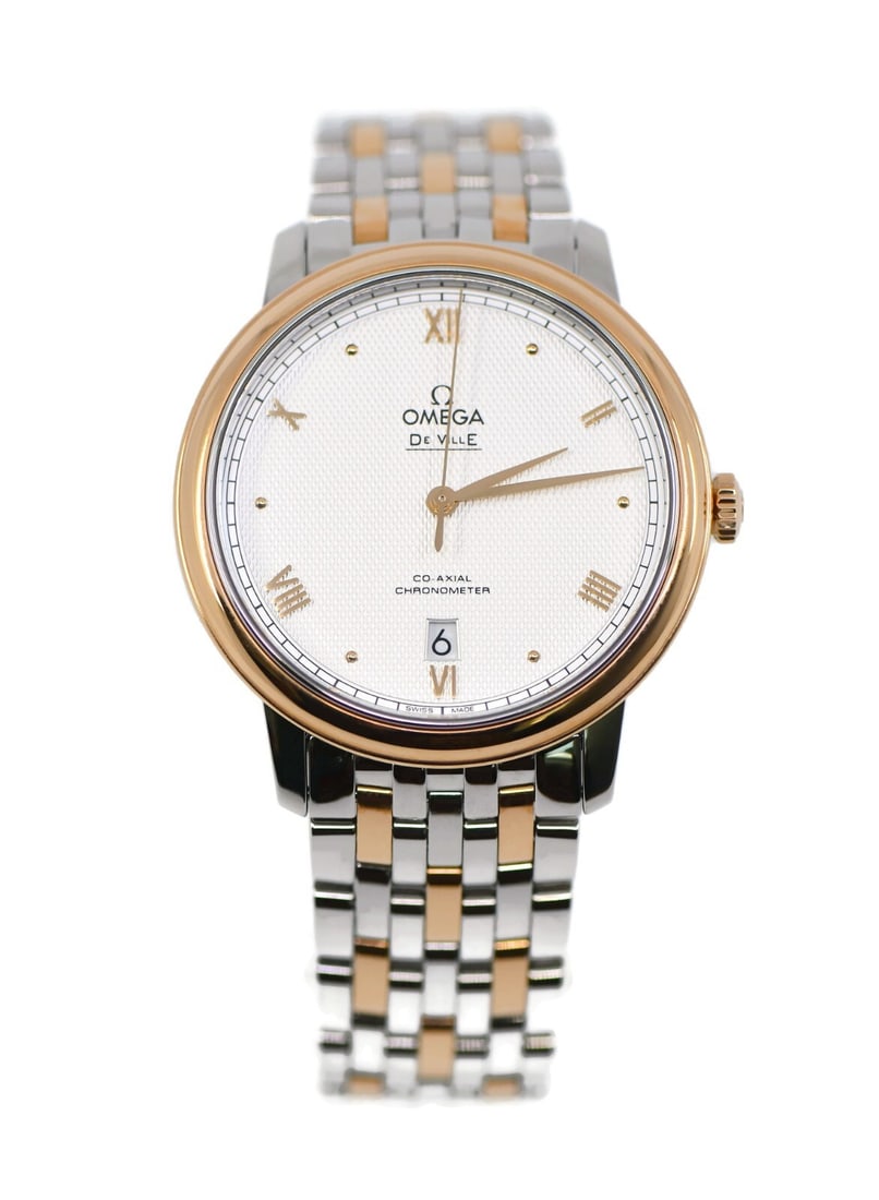Omega DeVille Prestige 18K Stainless Steel Watch 424.20.40.20.02.004 with Box and Papers: Omega DeVille Prestige 18K Stainless Steel Watch 424.20.40.20.02.004 with Box and Papers Discover the elegance of the Omega DeVille Prestige, a luxurious wristwatch that combines sophistication with p