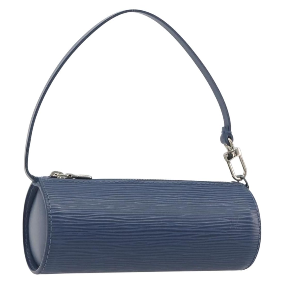 Louis Vuitton Soufflot Pochette Blue Leather Pouch: Louis Vuitton Soufflot Pochette Blue Leather Pouch Louis Vuitton Soufflot Pochette in blue leather. This compact women's accessory is made in France and remains in good condition, showing light wear a