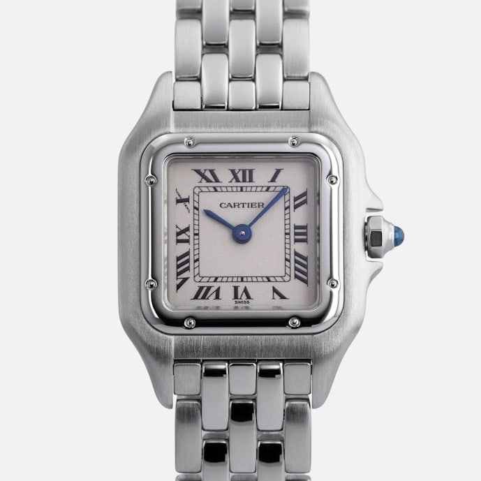Cartier Panthere Ladies Watch Ref. W25033P5 White Roman Dial Steel (1 of 6)