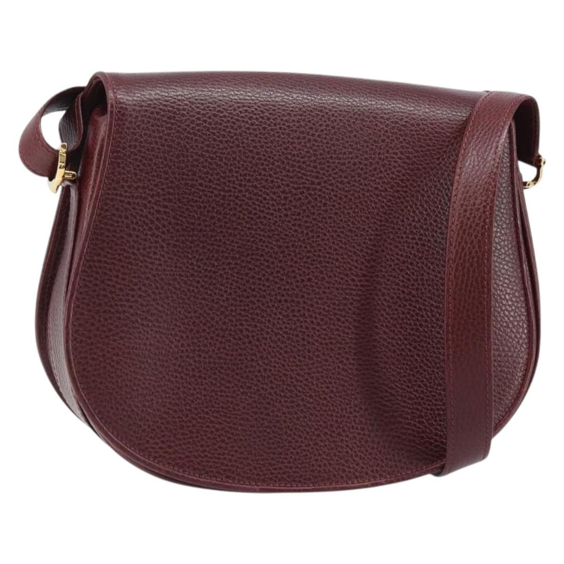 Cartier Must Line Leather Shoulder Bag Bordeaux Gold Tone: Cartier Must Line Leather Shoulder Bag Bordeaux Gold Tone Cartier Must Line shoulder bag in bordeaux leather with gold-tone accents. Designed for women, this Italian-made bag includes a guarantee card