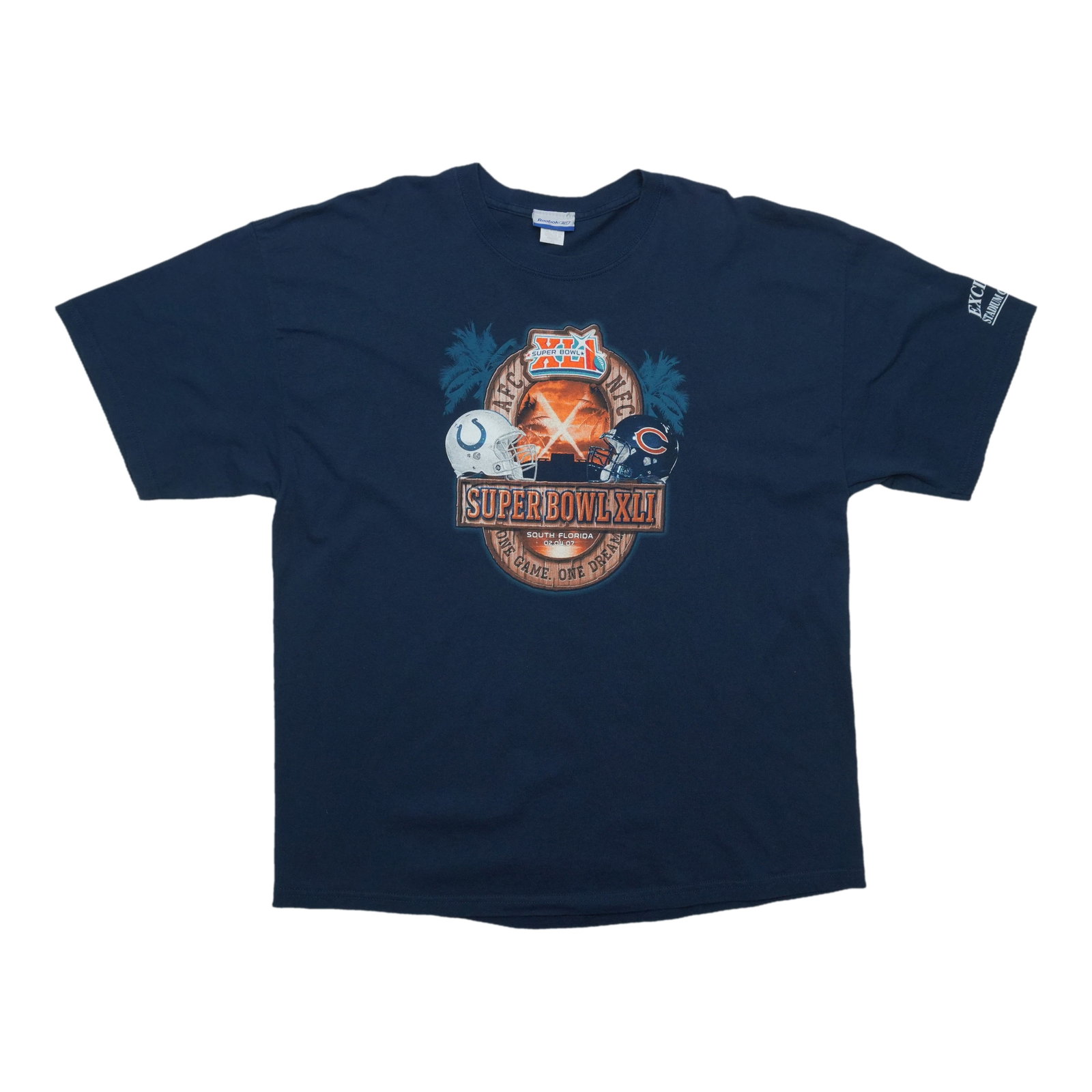 Vintage Blue Cotton Shirt Super Bowl XLI Colts Bears 2007 (1 of 4)