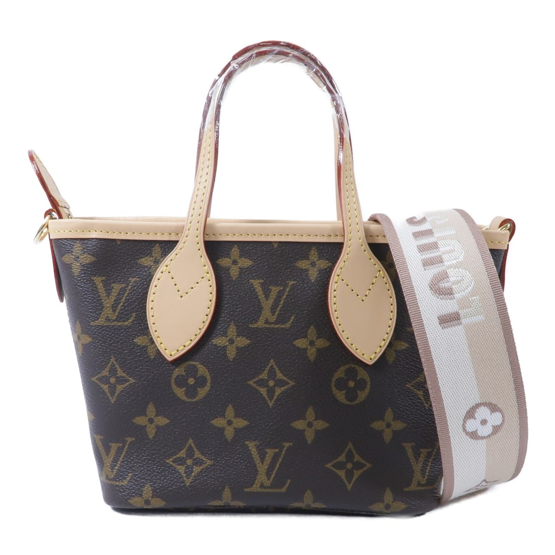 Louis Vuitton Neverfull BB Monogram Brown 2 Way Handbag M46705: Louis Vuitton Neverfull BB Monogram Brown 2 Way Handbag M46705 A Louis Vuitton Neverfull BB 2-way shoulder handbag in brown monogram and PVC coated canvas. It features a handle and adjustable shoulder