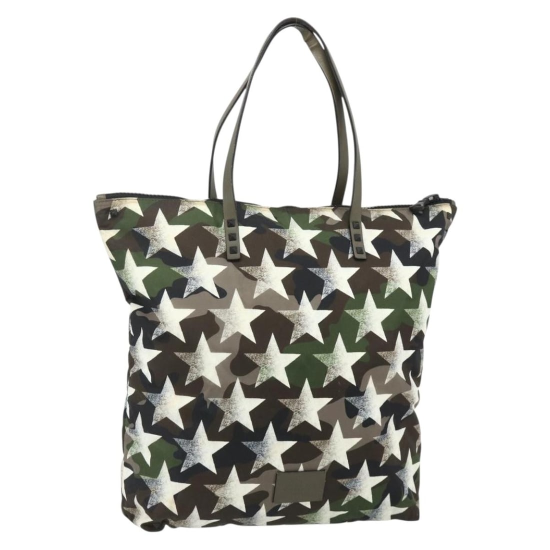 Valentino nylon khaki tote bag women Italy 15 inch: Valentino nylon khaki tote bag women Italy 15 inch This Valentino tote bag is crafted from durable nylon in a khaki color. Designed for women, it features a spacious interior and a practical handle dr