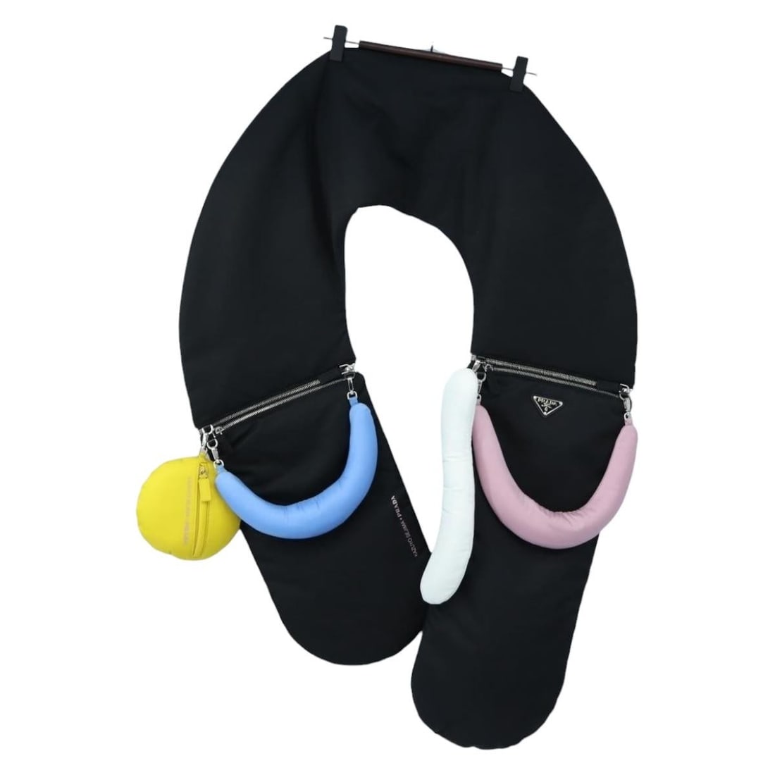 PRADA Invites Yooo Daln Kazuyo Sejima Nylon Hand Bag: PRADA Invites Yooo Daln Kazuyo Sejima Nylon Hand Bag Prada women's handbag from the Invites Yooo Daln/Kazuyo Sejima collaboration, crafted in black and silver nylon and made in Italy. Includes a dust 