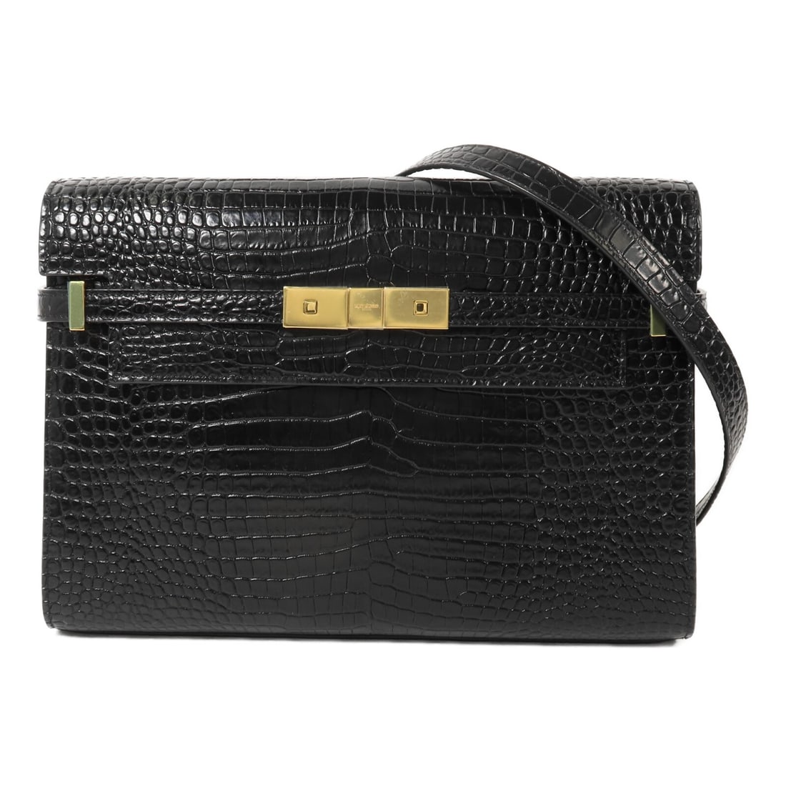 Saint Laurent Manhattan 579271 calfskin shoulder bag black: Saint Laurent Manhattan 579271 calfskin shoulder bag black Saint Laurent YSL Manhattan Shoulder Bag model 579271 in black calfskin leather. This bag features a magnetic pocket, one open interior pocke