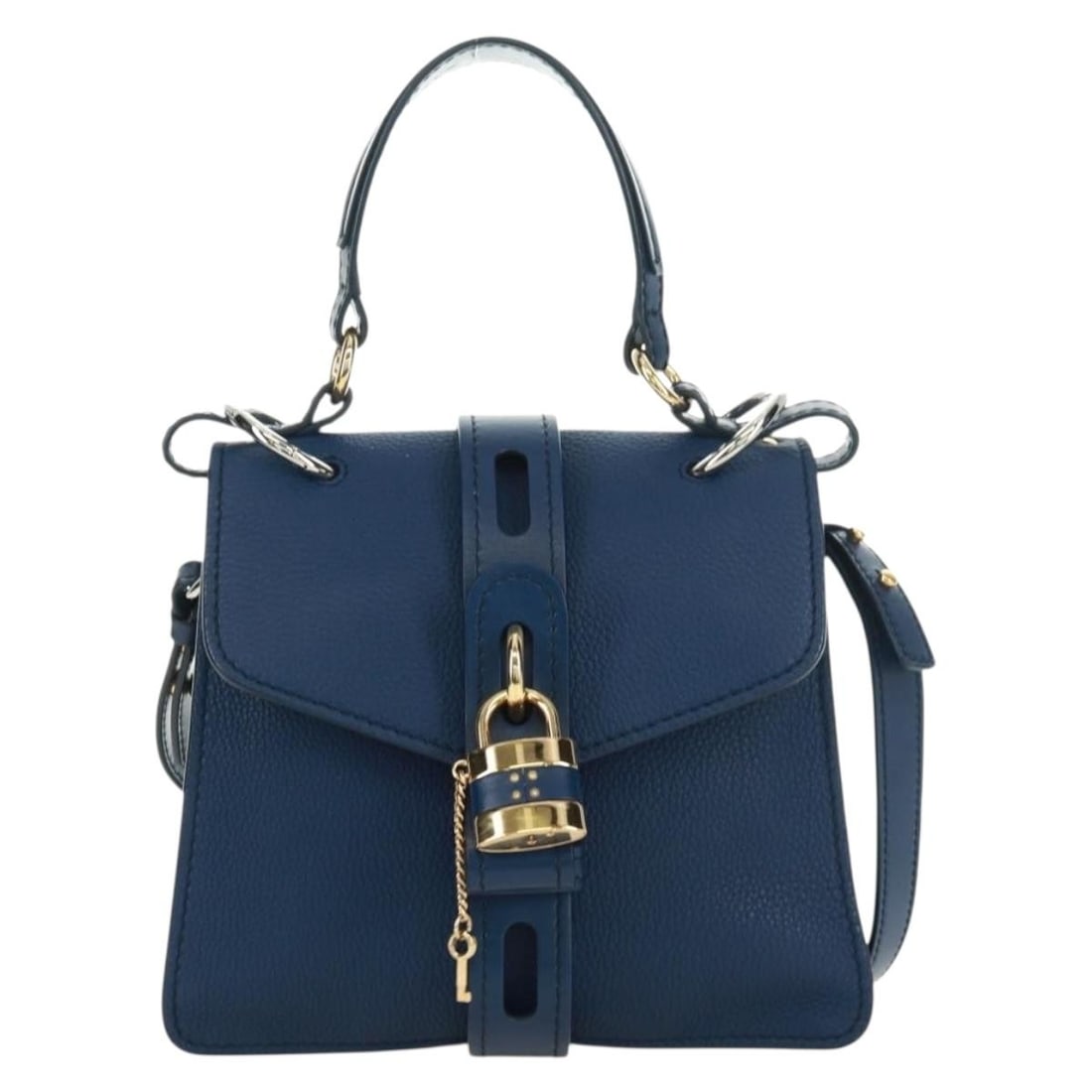 Chloe Blue Leather Aby Day Bag 25cm Italian Handbag (1 of 18)