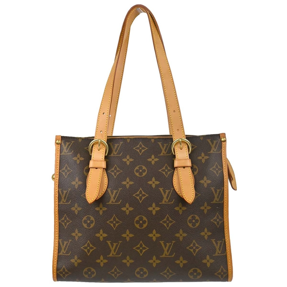 Louis Vuitton Popincourt Haut Monogram Canvas Tote M40007: Louis Vuitton Popincourt Haut Monogram Canvas Tote M40007 Louis Vuitton Popincourt Haut tote handbag in brown Monogram canvas with leather trim and double handles. This women's medium tote features a 