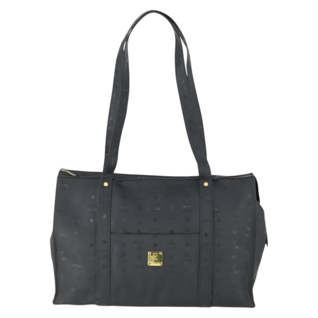 MCM Vintage Visetos black canvas tote bag (1 of 18)