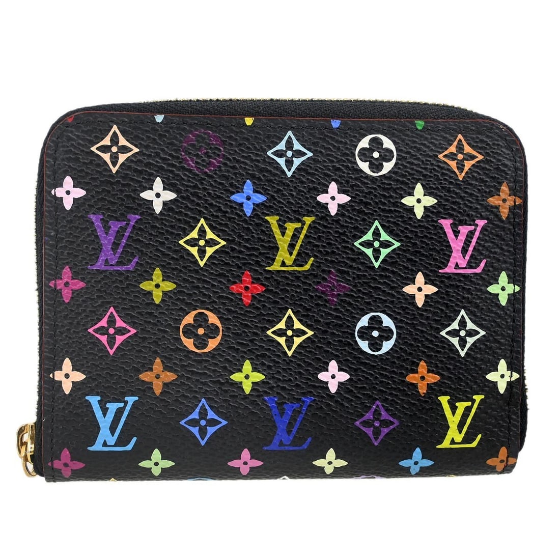 Louis Vuitton M93740 Zippy Coin Purse Black Multicolor Canvas Leather: Louis Vuitton M93740 Zippy Coin Purse Black Multicolor Canvas Leather Louis Vuitton zippy coin purse wallet in black Monogram Multicolor canvas with leather trim. This women's coin purse is made in Fr