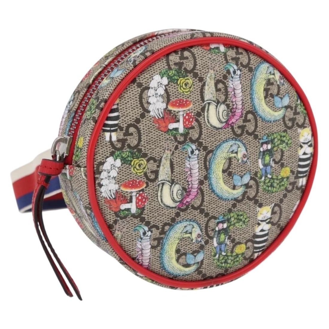 Gucci 502330 Yuko Higuchi GG Supreme waist bag beige silver PVC: Gucci 502330 Yuko Higuchi GG Supreme waist bag beige silver PVC Gucci Yuko Higuchi GG Supreme waist bag in beige and silver PVC leather. This women's bag is made in Italy and includes the dust bag and